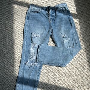 Simple Society Distressed Mom Jeans